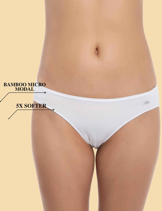 Bamboo Micro Modal | Anti Bacterial | Women Bikini | Premium Panty | 3X moisture wicking | 50 Wash Guarantee | Pack of 3