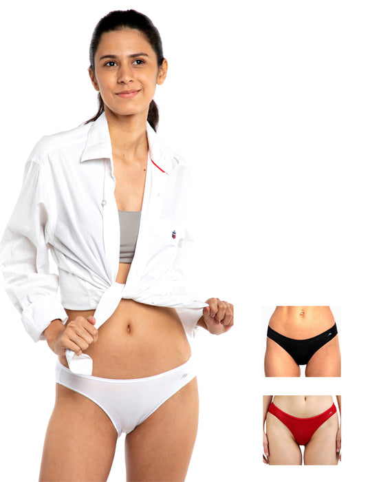 Bamboo Micro Modal | Anti Bacterial | Women Bikini | Premium Panty | 3X moisture wicking | 50 Wash Guarantee | Pack of 3