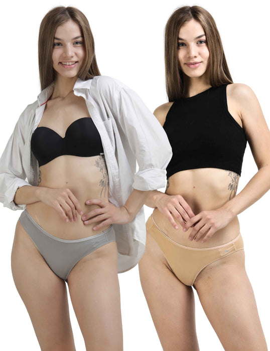 Bamboo Micro Modal | Anti Bacterial | Women Bikini | Premium Panty | 3X moisture wicking | 50 Wash Guarantee | Pack of 2