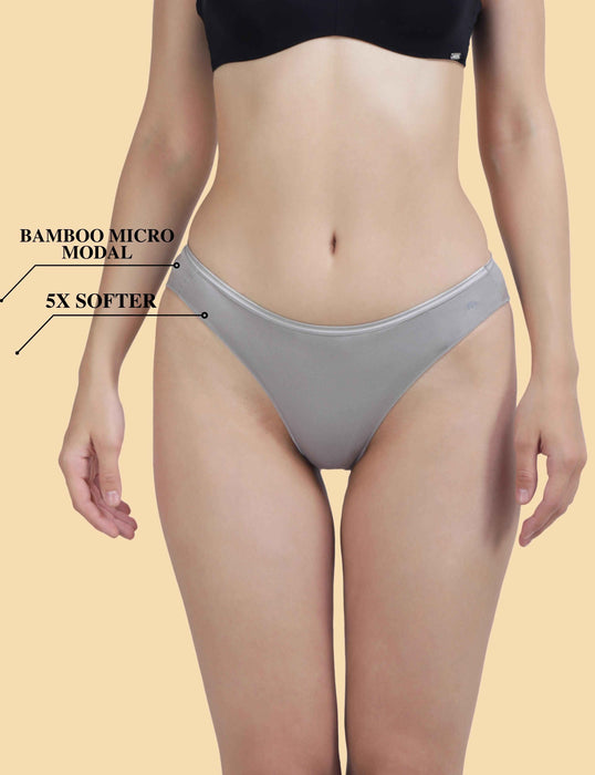 Bamboo Micro Modal | Anti Bacterial | Women Bikini | Premium Panty | 3X moisture wicking | 50 Wash Guarantee | Pack of 2