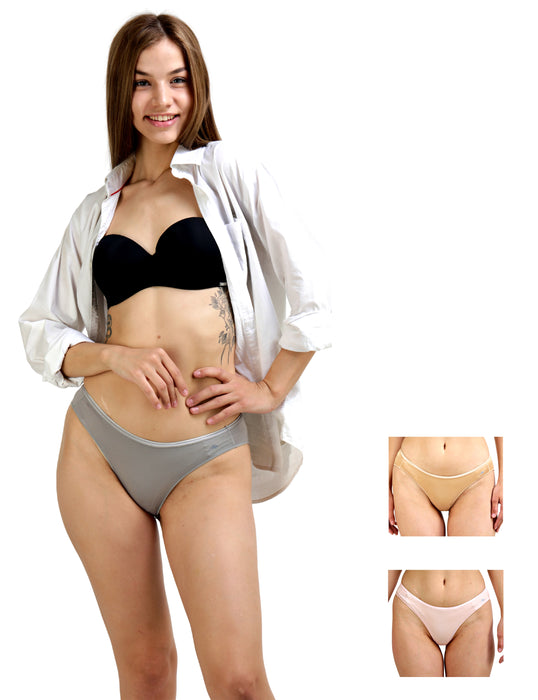 Bamboo Micro Modal | Anti Bacterial | Women Bikini | Premium Panty | 3X moisture wicking | 50 Wash Guarantee | Pack of 3