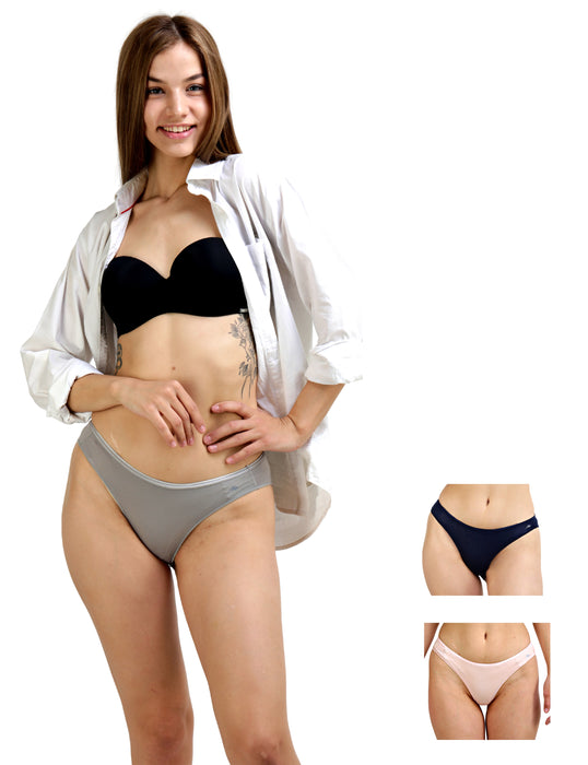 Bamboo Micro Modal | Anti Bacterial | Women Bikini | Premium Panty | 3X moisture wicking | 50 Wash Guarantee | Pack of 3