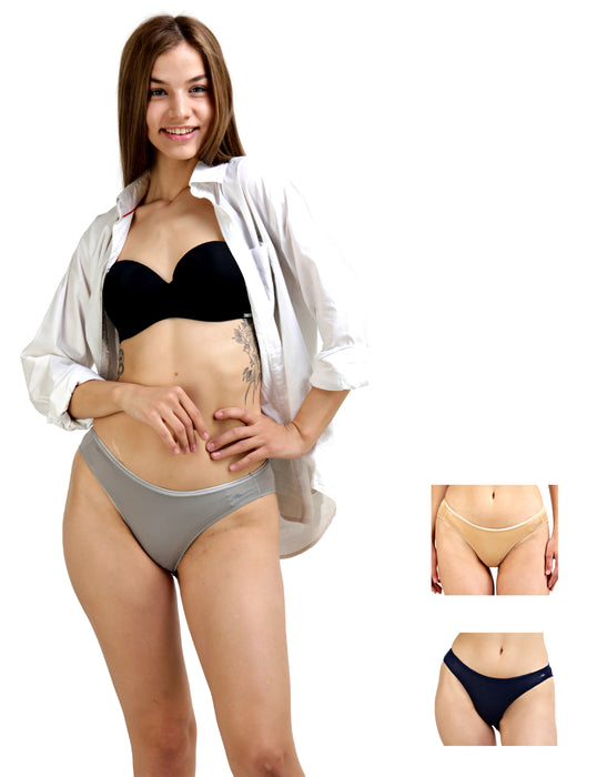 Bamboo Micro Modal | Anti Bacterial | Women Bikini | Premium Panty | 3X moisture wicking | 50 Wash Guarantee | Pack of 3