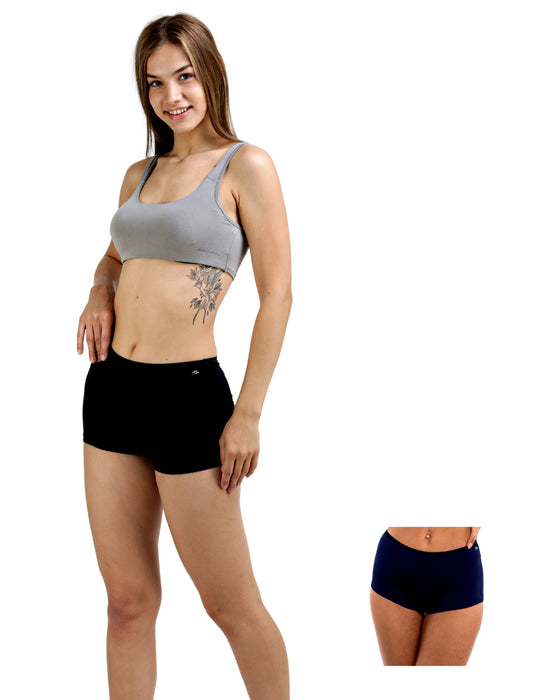 Bamboo Micro Modal | Women Boysleg | Anti Bacterial |Premium Panty | 3X moisture wicking | 50 Wash Guarantee | Pack of 2