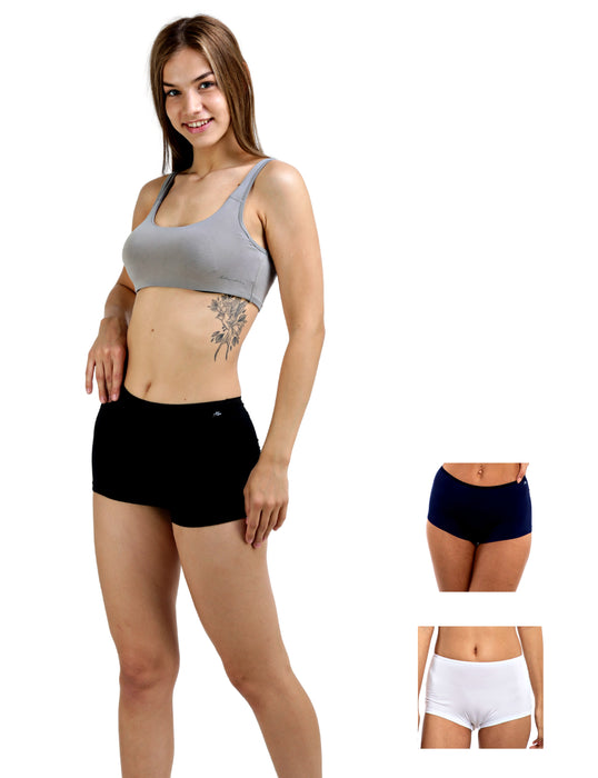 Bamboo Micro Modal | Women Boysleg | Anti Bacterial |Premium Panty | 3X moisture wicking | 50 Wash Guarantee | Pack of 3