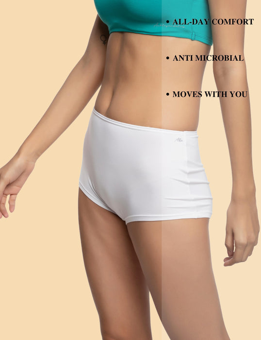 Bamboo Micro Modal | Women Boysleg | Anti Bacterial |Premium Panty | 3X moisture wicking | 50 Wash Guarantee | Pack of 2