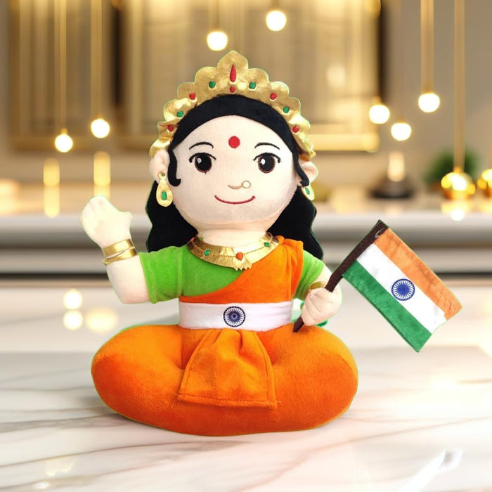 Indian National Anthem Singing Bharat Mata Soft Toy