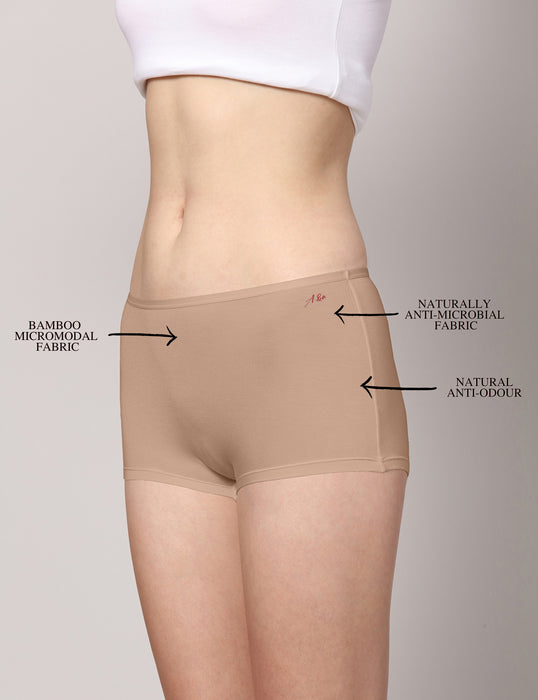 Bamboo Micro Modal | Anti Bacterial |Women Boyshort | Premium Panty | 3X moisture wicking | 50 Wash Guarantee | Pack of 1