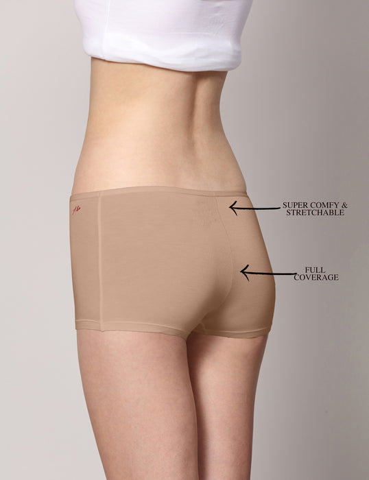 Bamboo Micro Modal | Anti Bacterial |Women Boyshort | Premium Panty | 3X moisture wicking | 50 Wash Guarantee | Pack of 2