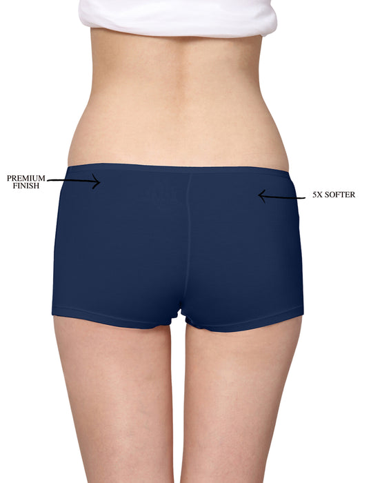 Bamboo Micro Modal | Anti Bacterial |Women Boyshort | Premium Panty | 3X moisture wicking | 50 Wash Guarantee | Pack of 2