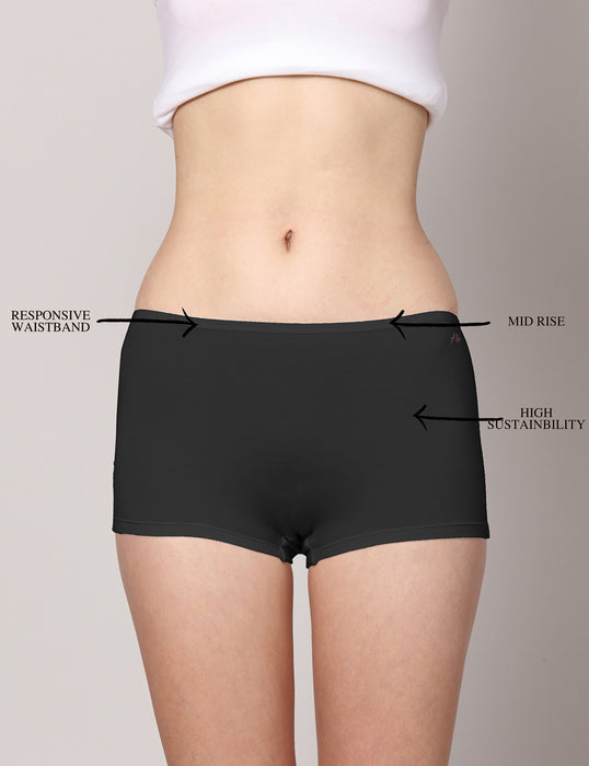 Bamboo Micro Modal | Anti Bacterial |Women Boyshort | Premium Panty | 3X moisture wicking | 50 Wash Guarantee | Pack of 2