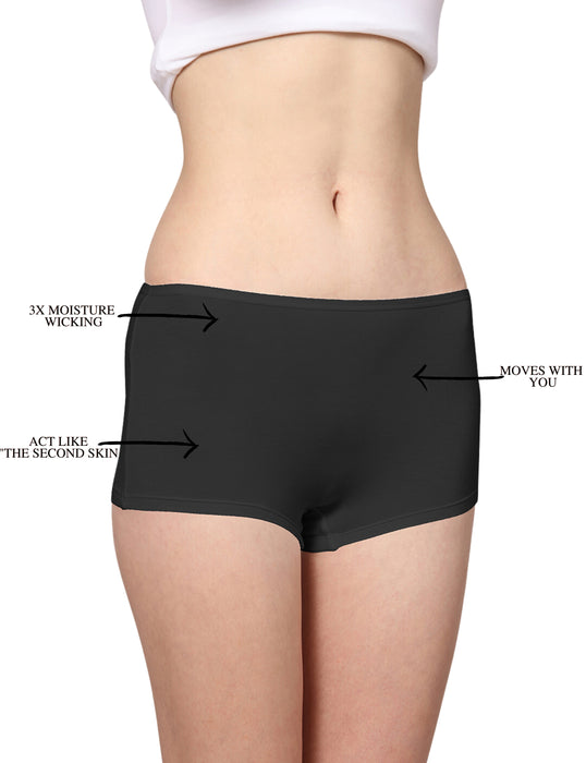 Bamboo Micro Modal | Anti Bacterial |Women Boyshort | Premium Panty | 3X moisture wicking | 50 Wash Guarantee | Pack of 2