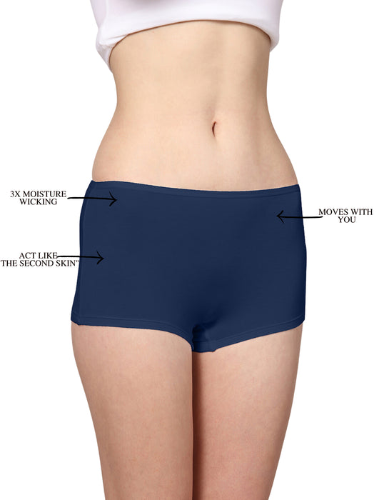 Bamboo Micro Modal | Anti Bacterial |Women Boyshort | Premium Panty | 3X moisture wicking | 50 Wash Guarantee | Pack of 3