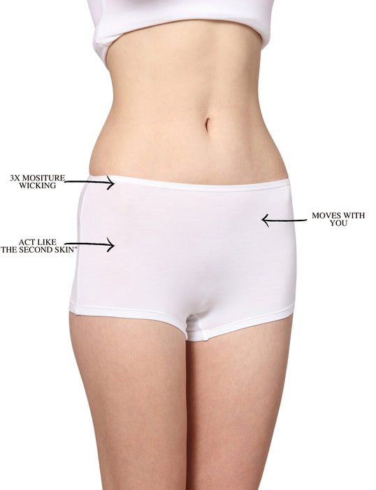 Bamboo Micro Modal | Anti Bacterial |Women Boyshort | Premium Panty | 3X moisture wicking | 50 Wash Guarantee | Pack of 2