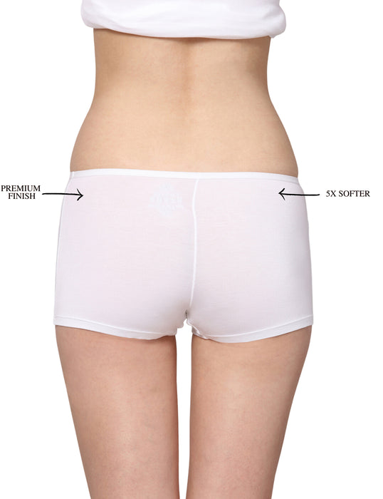 Bamboo Micro Modal | Anti Bacterial |Women Boyshort | Premium Panty | 3X moisture wicking | 50 Wash Guarantee | Pack of 2