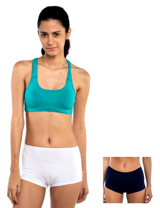 Bamboo Micro Modal | Anti Bacterial |Women Boyshort | Premium Panty | 3X moisture wicking | 50 Wash Guarantee | Pack of 2