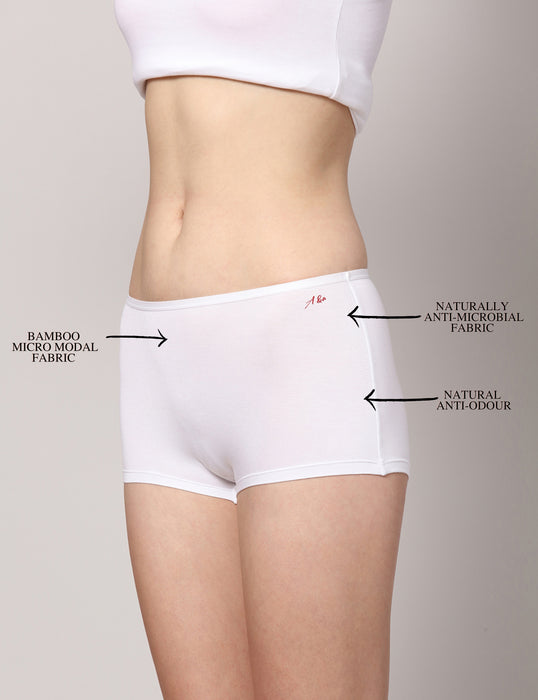 Bamboo Micro Modal | Anti Bacterial |Women Boyshort | Premium Panty | 3X moisture wicking | 50 Wash Guarantee | Pack of 2