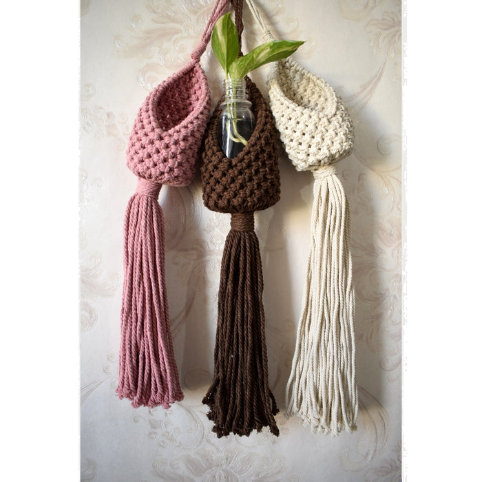 Macrame Small Plant Hanger Baya Nest Style (Pbw | Set Of 3)