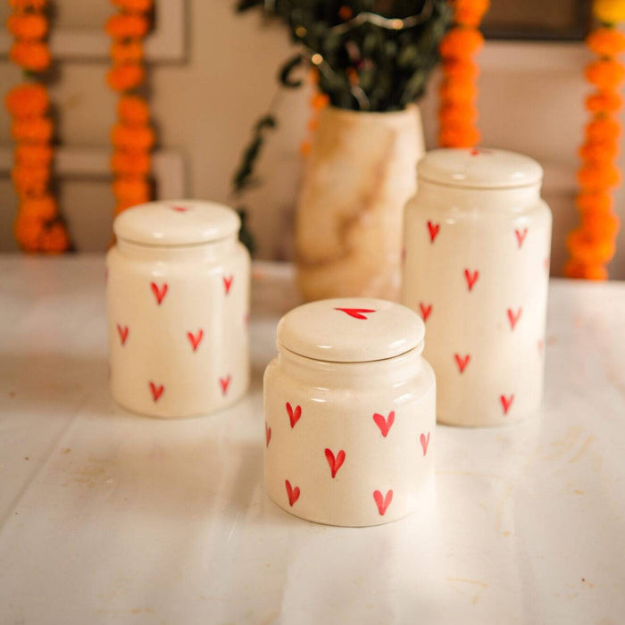 Heart hug Jar-set of 3