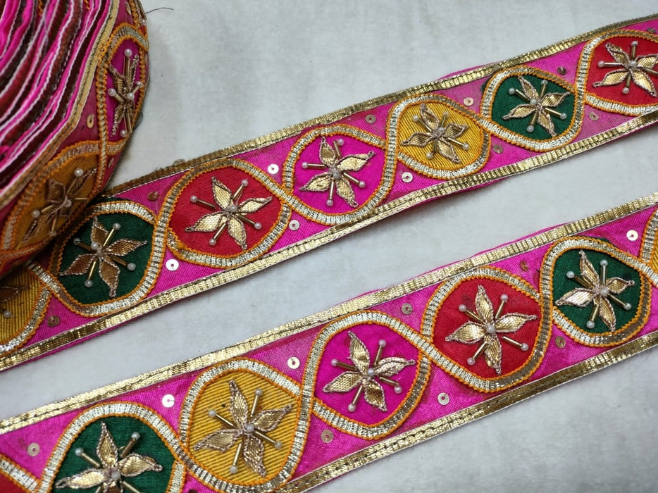 Vivid Palette: Multicolor Handwork Gota Trim