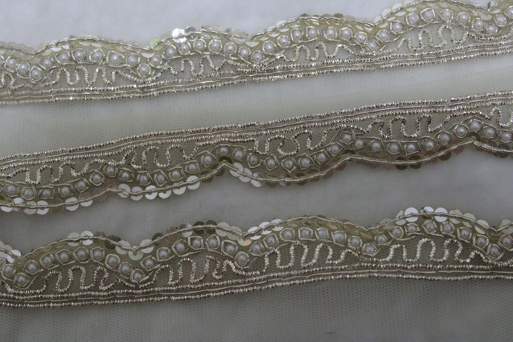 Light Golden Embellished Handwork Trim