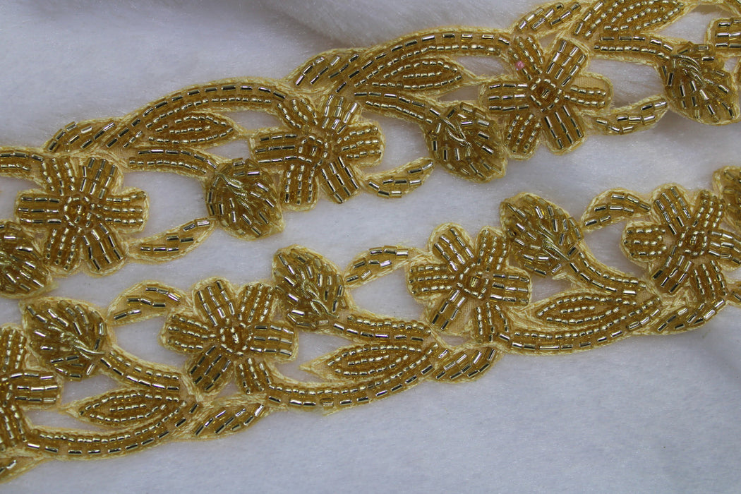 Dazzling Cutdana Elegance: Embellished Handwork Trim