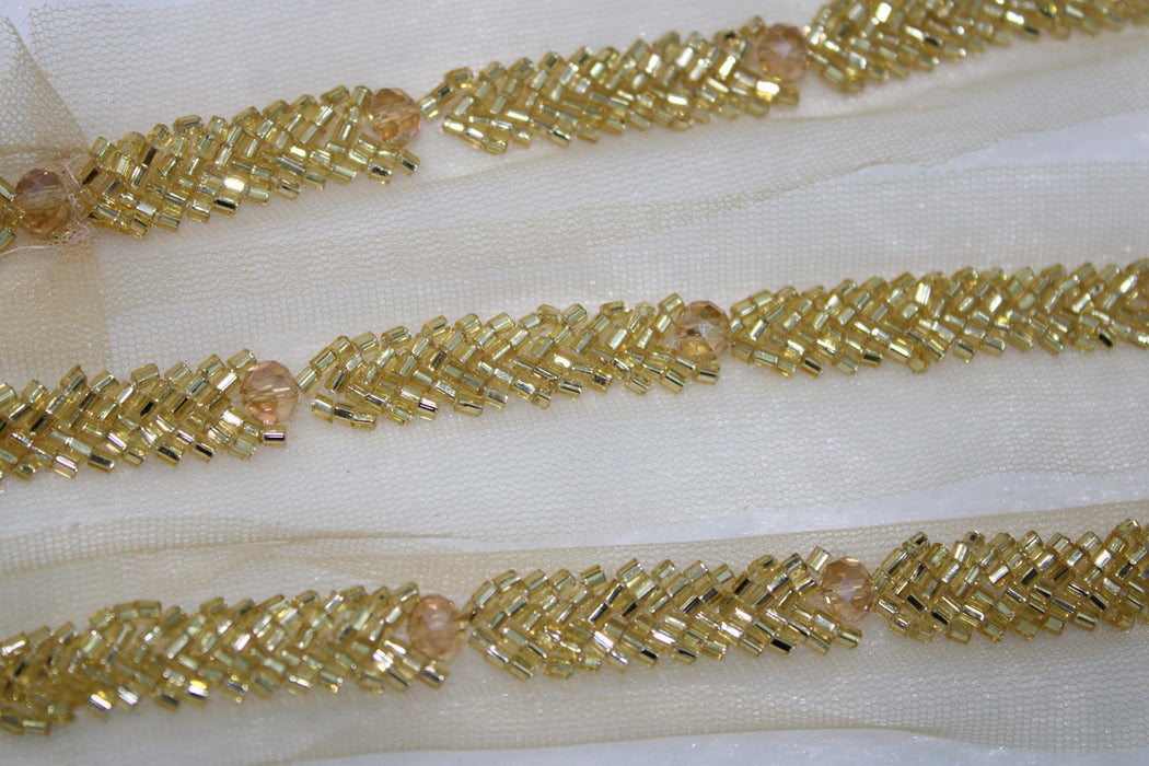 Golden Gleam: Cutdana Handwork Trim