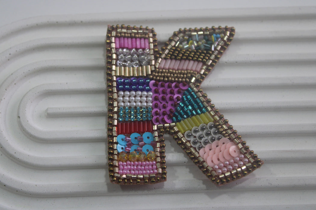 Colorburst Alphabet 'K' Patch