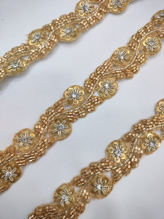 Golden Opulence: Handwork Zardozi Trim