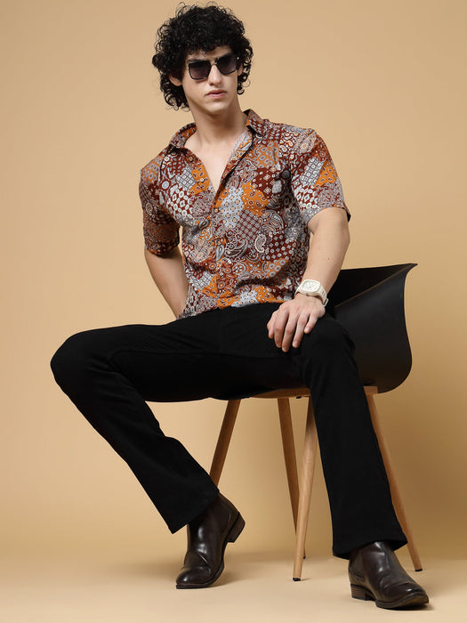 Exotic Hawaiian Shirt With Drop Shoulders