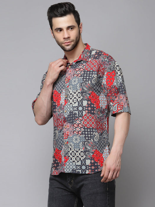 Exotic Hawaiian Shirt With Drop Shoulders