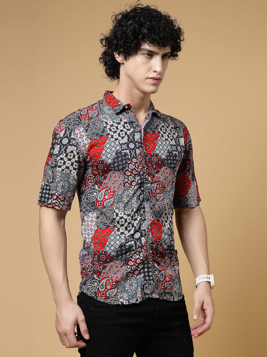 Exotic Hawaiian Shirt With Drop Shoulders