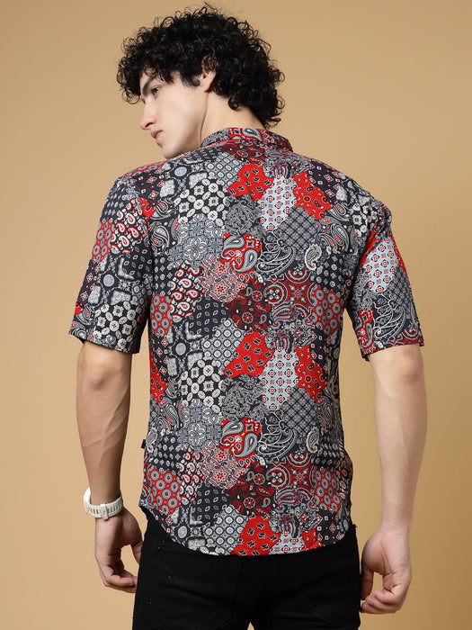 Exotic Hawaiian Shirt With Drop Shoulders