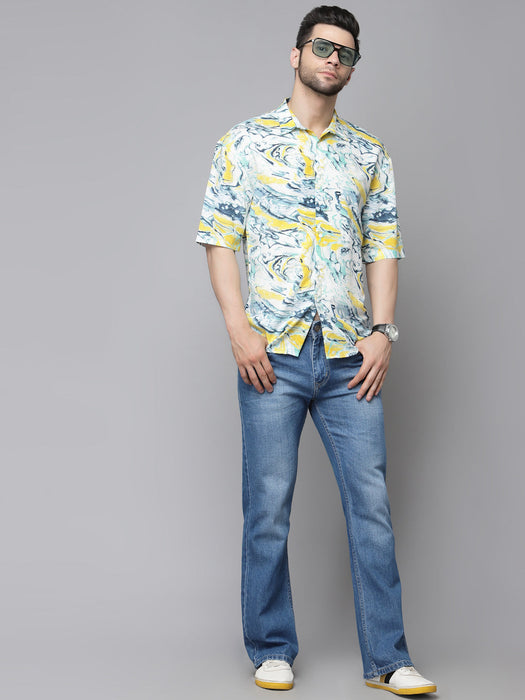 Exotic Hawaiian Shirt With Drop Shoulders