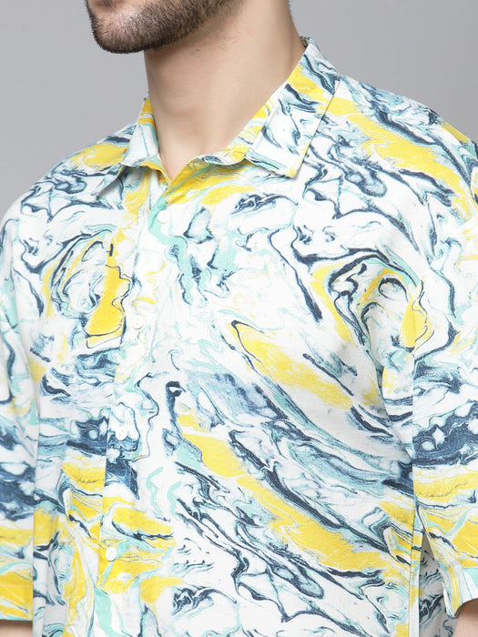 Exotic Hawaiian Shirt With Drop Shoulders