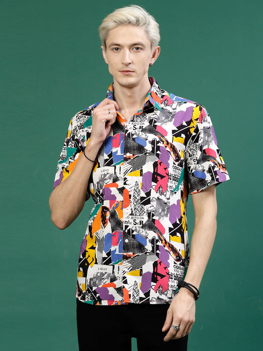 Stylish Abstract All Over Print Shirt