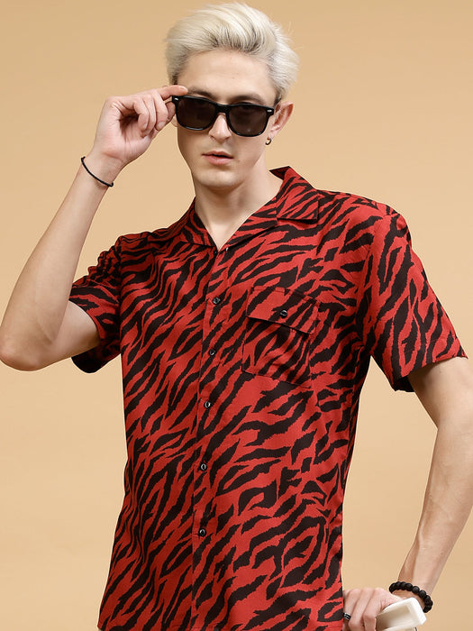 Men's All-Over Jungle Tribe Print Shirt