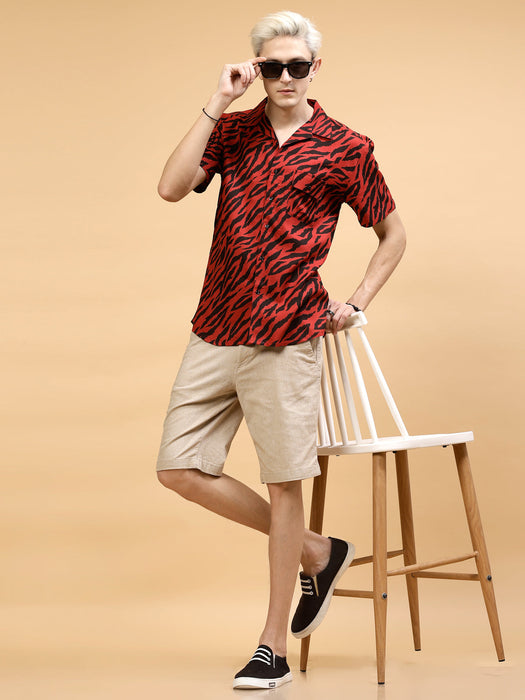 Men's All-Over Jungle Tribe Print Shirt