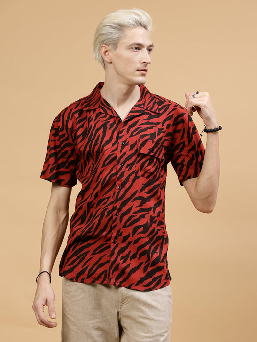 Men's All-Over Jungle Tribe Print Shirt