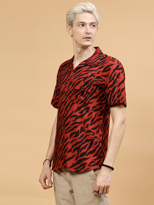 Men's All-Over Jungle Tribe Print Shirt