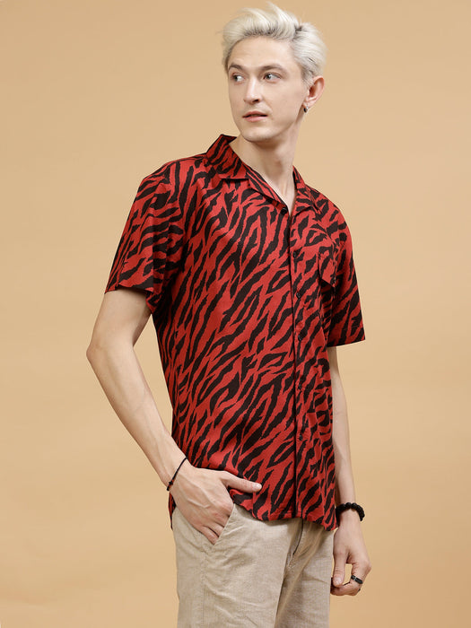 Men's All-Over Jungle Tribe Print Shirt