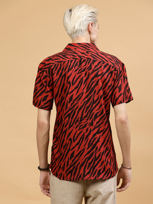 Men's All-Over Jungle Tribe Print Shirt