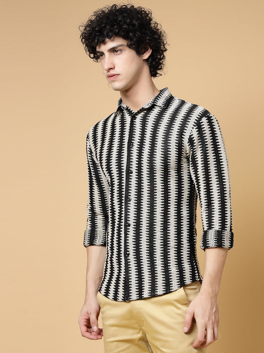 Stripes Crochet Shirt