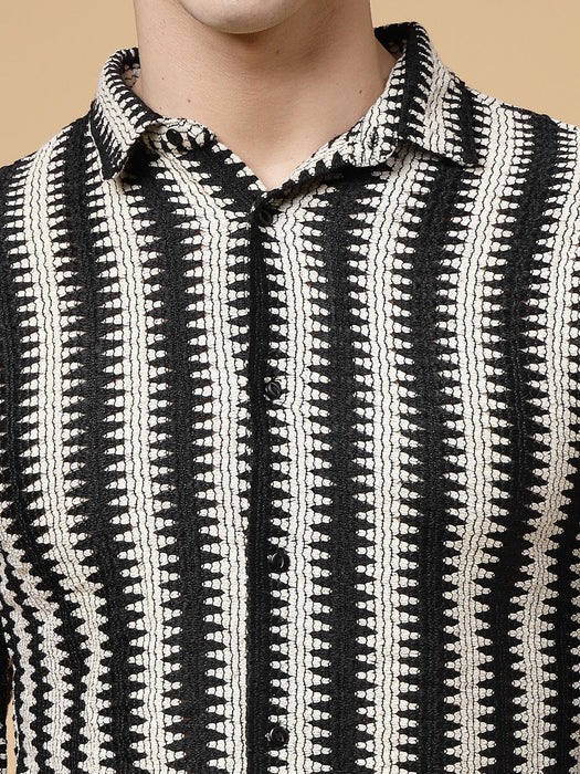 Stripes Crochet Shirt