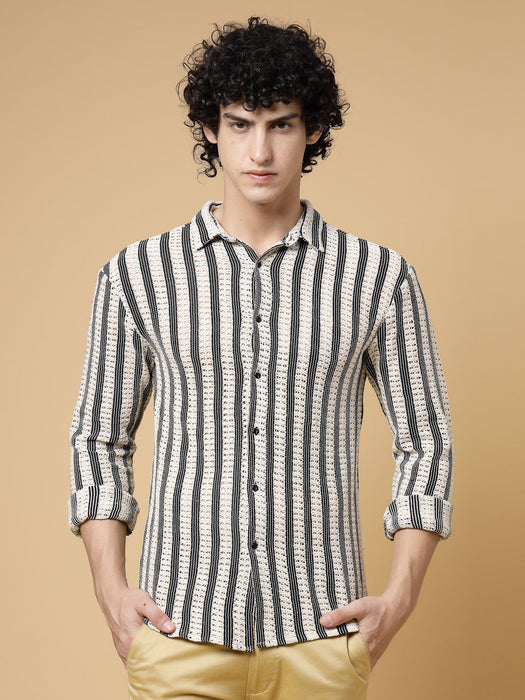 Stripes Crochet Shirt