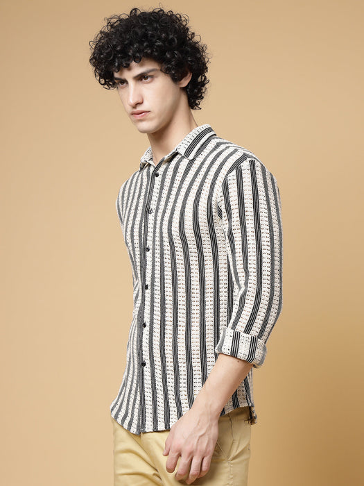 Stripes Crochet Shirt