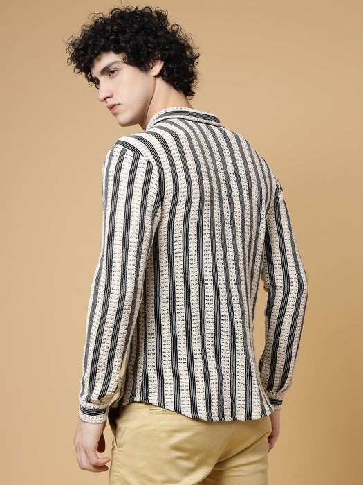 Stripes Crochet Shirt