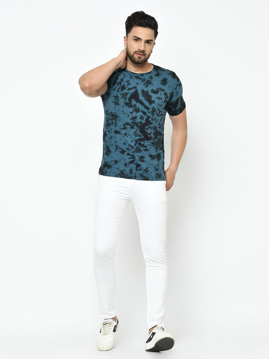 Tie & Dye Half Sleeve Cotton T-Shirt