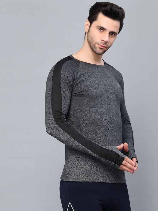 Charcoal Sleeve Stripe Detail