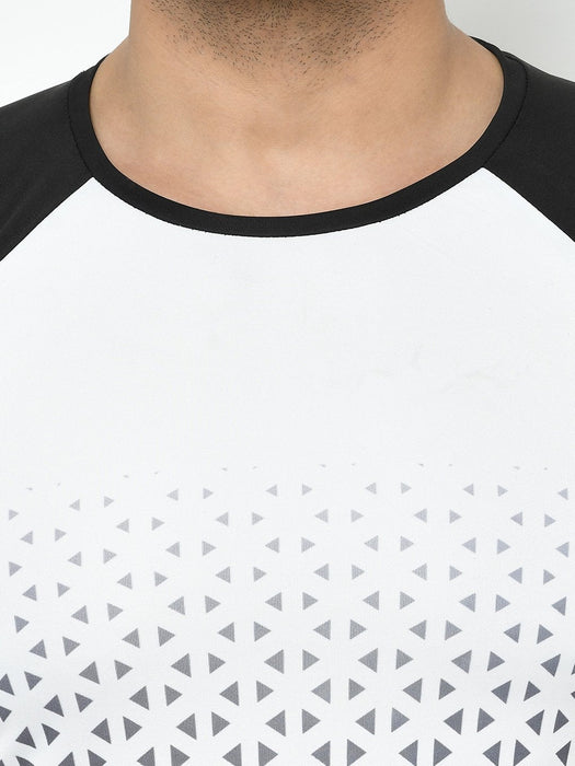 Active Wear Printed Raglan Half Sleeve T-Shirt